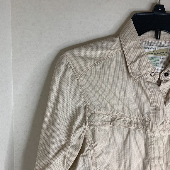 Insect Shield Womens Sz S Long Sleeve Button Up Shirt Top Blouse Repellent Appar - Picture 3 of 5